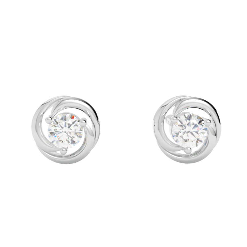 Kolczyki z diamentami laboratoryjnymi z platyny 950